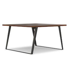 Lowry Square Dining Table In Walnut Veneer
