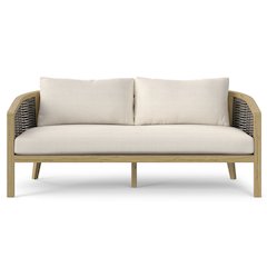 Parkside Solid Acacia Wood Outdoor Sofa In Natural