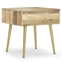 Jager Solid Mango Wood Side Table In Natural