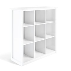 Artisan Solid Wood 9 Cube Bookcase And Storage Unit In White