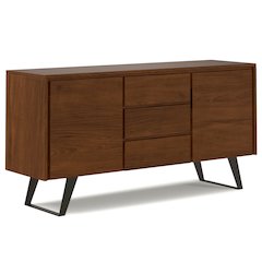 Lowry Sideboard Buffet In Walnut Veneer