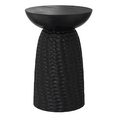 Boyd 16 inch Wide Solid Mango Contemporary Tall Accent Table in Black