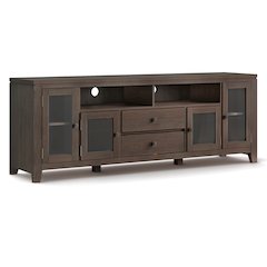 72 Inch Wide Tv Media Stand In Farmhouse Brown For Tvs Up To 80 Inches