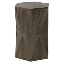 Mckinley 16 inch Wide Solid Mango Contemporary End Table in Ash Grey, Assembled