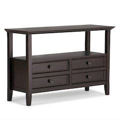 Amherst Solid Wood Console Sofa Table In Hickory Brown