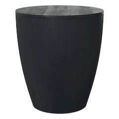 Elmbrook 21 inch Wide Solid Mango Modern End Table in Black, Assembled