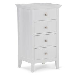 Acadian Four Drawer Floor Storage Cabinet In Pure White