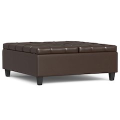 40 inch Wide Square Large Coffee Table Storage Ottoman