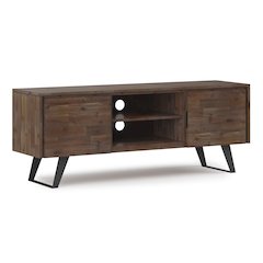 Tv Media Stand In Rustic Natural Aged Brown For Tvs Up To 70 Inches