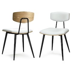 Mavis Dining Chair ( Set Of 2 ) In White Vegan Faux Leather