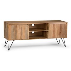Hunter Solid Mango Wood Tv Media Stand In Natural For Tvs Up To 65 Inches