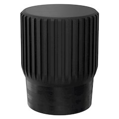 Lyall 16 inch Wide Solid Mango Contemporary End Table in Black, Assembled