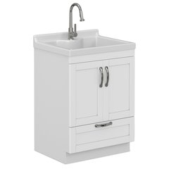 Maile All-In-One 24-Inch Laundry Utility Sink And Cabinet
