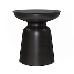 Toby Metal Accent Table In Antique Copper