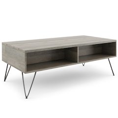 Hunter SOLID MANGO WOOD Lift Top Coffee Table in Grey