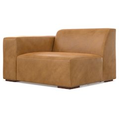 Rex Left-Arm Sofa Module In Genuine Leather