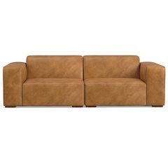 Rex 2-Seater Modular Sofa In Genuine Leather