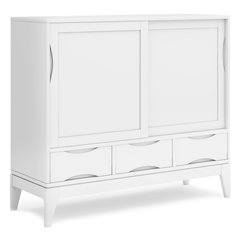 Harper Solid Hardwood Medium Storage Cabinet In White