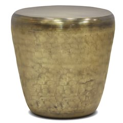 Garvy Metal Side Table In Antique Gold