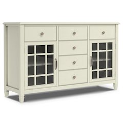 Connaught Solid Wood Sideboard Buffet In Antique White