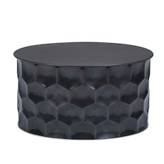 Whitney Metal Storage Coffee Table In Antique Bronze