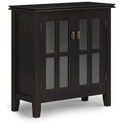 Artisan Solid Wood Low Storage Cabinet In Hickory Brown