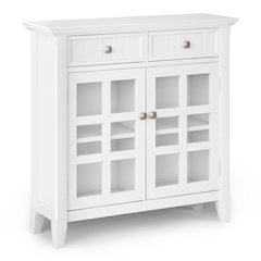 Acadian Solid Wood Entryway Storage Cabinet In White