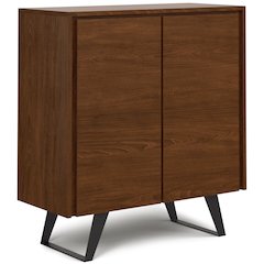 Lowry Solid Wood Medium Storage Cabinet In Walnut Veneer