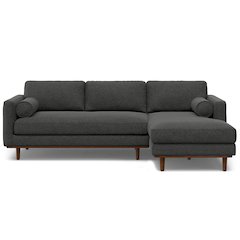 Morrison Right Sectional Sofa In Woven-Blend Fabric