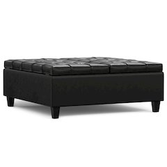 40 inch Wide Square Large Coffee Table Storage Ottoman
