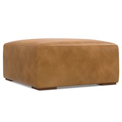 Rex Ottoman In Genuine Leather