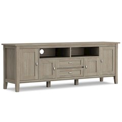 72 Inch Tv Media Stand In Distressed Grey For Tvs Up To 80 Inches