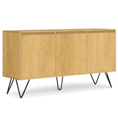 Hunter 3 Door Sideboard Buffet In Oak Veneer