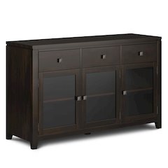 Cosmopolitan Solid Wood Sideboard Buffet In Mahogany