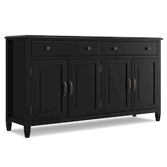 Connaught 67in W Solid Wood Traditional Large Sideboard Buffet Storage Cabinet
