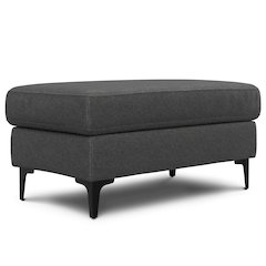 Ava Ottoman In Tightly Woven Performance Fabric