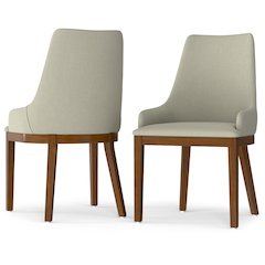 Stephanie Dining Chair (Set of 2) in Natural Linen Look Fabric