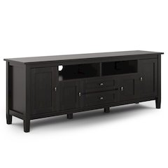72 Inch Tv Media Stand In Hickory Brown For Tvs Up To 80 Inches