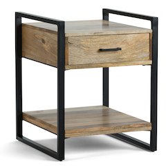 Riverside Solid Mango Wood End Table In Natural