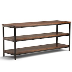 Tv Media Stand In Dark Cognac Brown For Tvs Up To 65 Inches