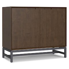Banting Solid Hardwood 2 Door Sideboard Buffet In Walnut Brown