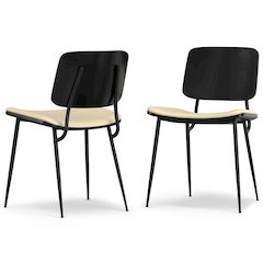 Hayley Dining Chair (Set Of 2) In Cream Vegan Faux Leather