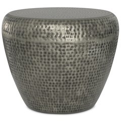 Preston Metal Side Table In Antique Silver