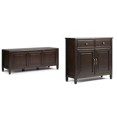 51 inch Wide Storage Bench Trunk and 40 inch Wide Storage Cabinet
