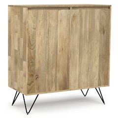 Hunter Solid Mango Wood Medium Storage Cabinet In Natural
