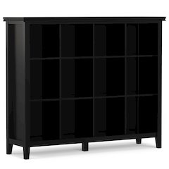 Artisan Solid Wood 12 Cube Storage In Black