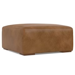 Rex Ottoman In Genuine Leather