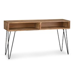 Hunter Solid Mango Wood Console Sofa Table In Natural