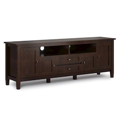 72 Inch Tv Media Stand In Russet Brown For Tvs Up To 80 Inches