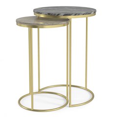 Ashley 2 Pc Nesting Table In Gold